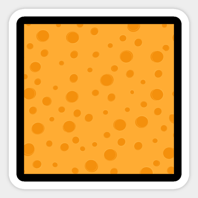 Swiss Yellow Cheese Seamless Pattern Sticker by CONCEPTDVS